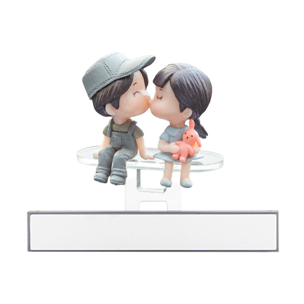 Car Ornament Sliding Cartoon Couple Decor Car Interior Decoration Dashboard Decor Cute Figurine Ornament Auto Accessory