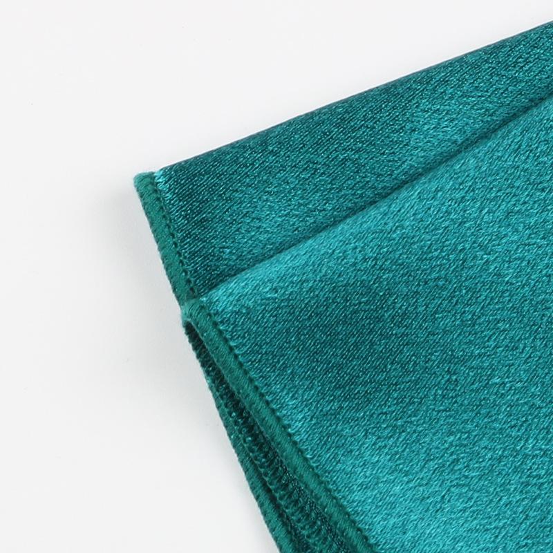 Solid Color Glossy Pocket Towel Handkerchief Suit Black Red High-Density Small Square Towel Chest Towel