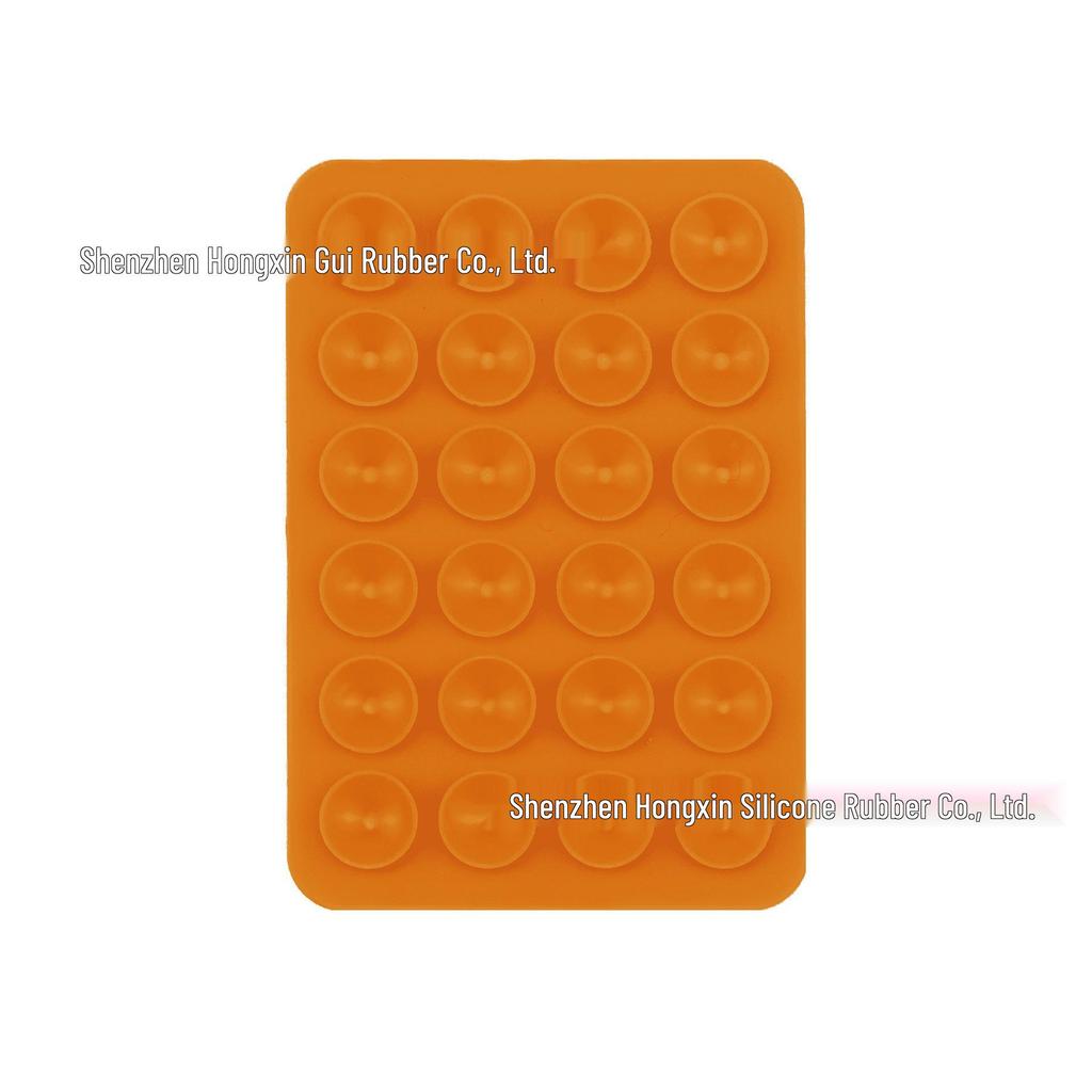 Silicone Suction Cup Holder for Mobile Phones - Square, Single-Sided, Set of 24