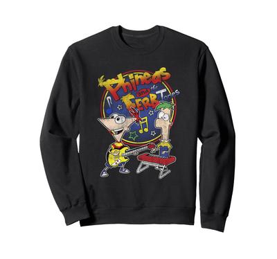 Disney Phineas and Ferbtone Antique Band Logo Sweatshirt