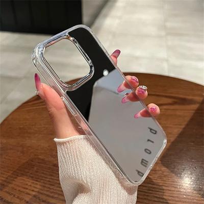 Luxury Plating Make Up Mirror Phone Case For iPhone 11 12 13 14 15 Pro Max Mini XR X XS Hard Acrylic Shockproof Cover