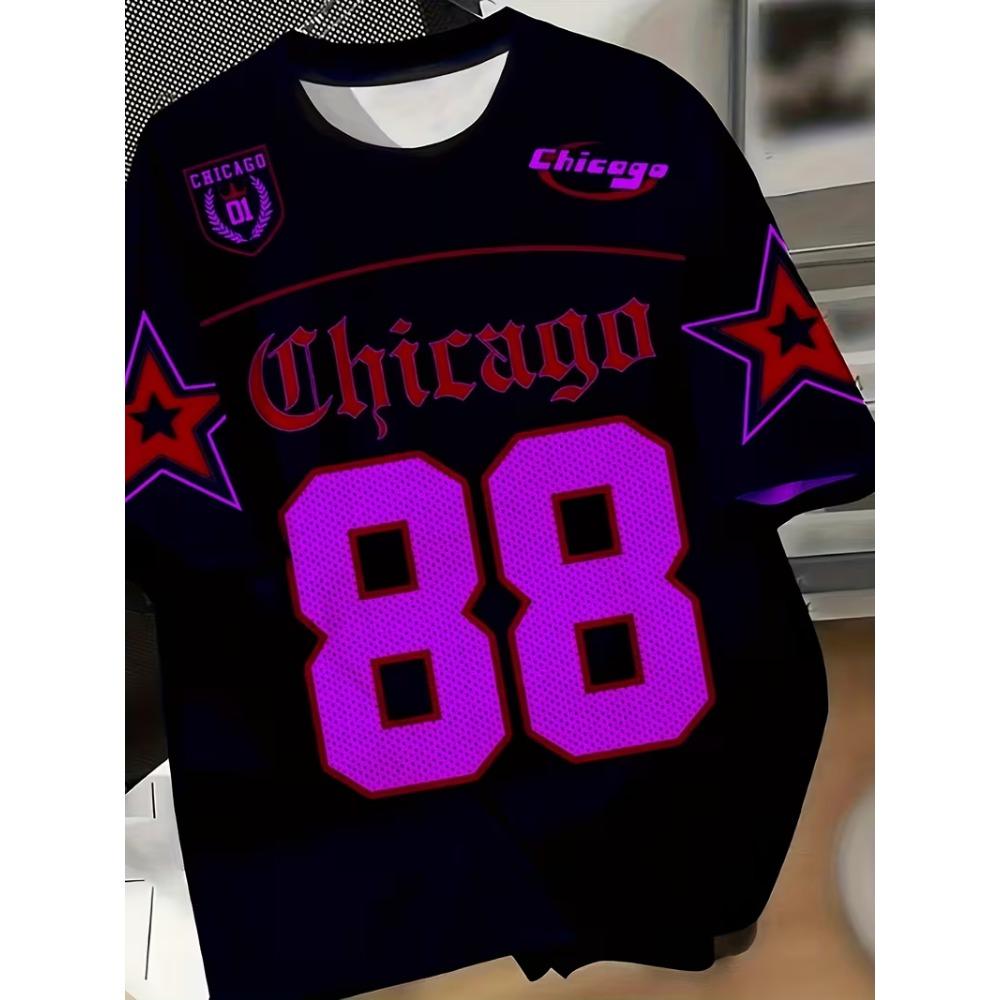 Summer Men's Printed Sports Shirt Short Sleeve T-shirt Pattern T-shirt