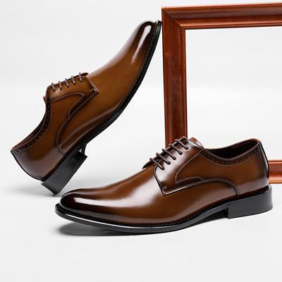 Men's Leather Shoes Men's Genuine Leather British Style Simple and Smooth Formal Dress Business Men's Leather Shoes Commuting Men's Shoes for Work