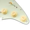 Musiclily Pro SSS Pre-Wired Pickguard for Stratocaster Artec Staggered Alnico 5 Single Coil 3-Ply Mint Green