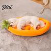 Semi-enclosed Pet Bed Joint Padded Sofa with Vegetable Shape Eggplant Cats Removable Cushion Support Cute