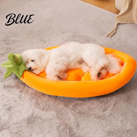 Semi-enclosed Pet Bed Joint Padded Sofa with Vegetable Shape Eggplant Cats Removable Cushion Support Cute