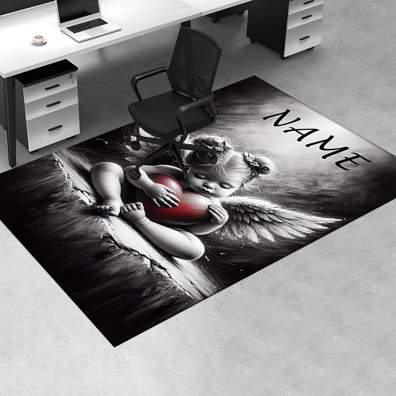 Angel, Heart, Innocence Office Carpet Soft Polyester Entrance Carpet Washable Non slip Machine Washa