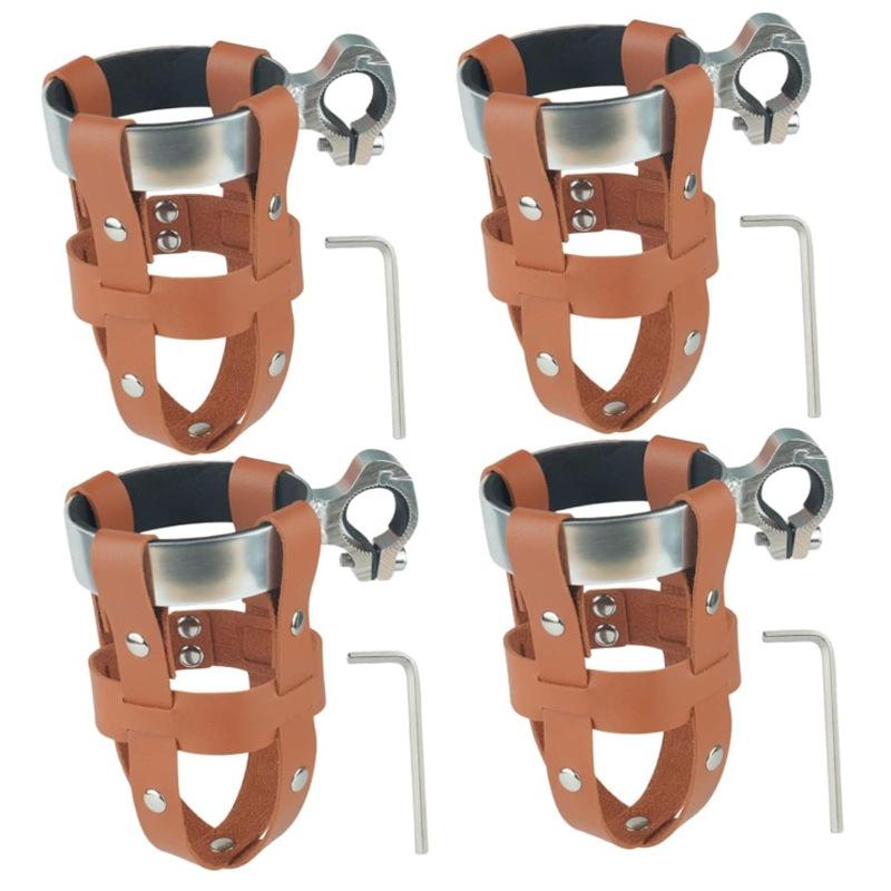 Outdoor Bicycle Water Cup Holder, Anti-Shake, Battery Bike, Mountain Bike, Water Bottle Holder, Cycling, Milkshake, PU Leather Holder