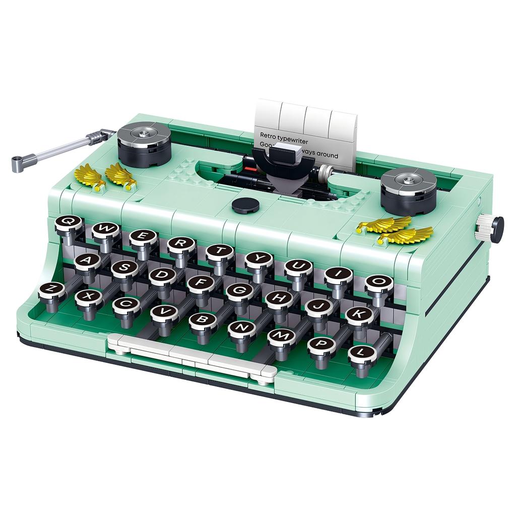 Retro Mini Mechanical Printer, Building Blocks Toy, Diy Assembly Printer Model, Children'S Educational Gift Decoration Ornaments