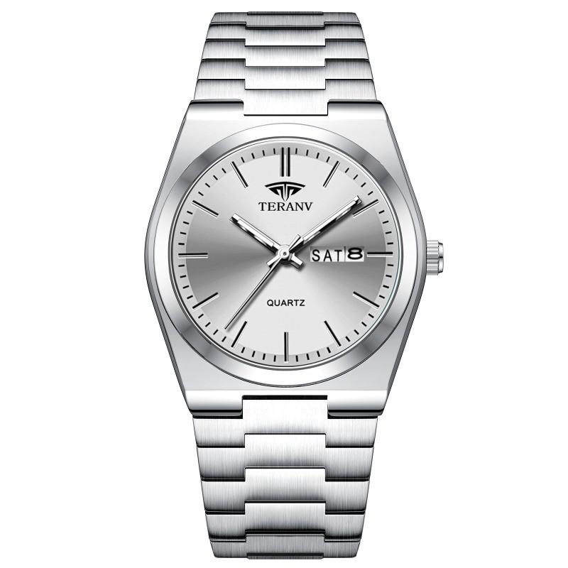Fashion Calendar Men's Watch Steel Belt Non-Mechanical Business Life Waterproof Quartz Watch