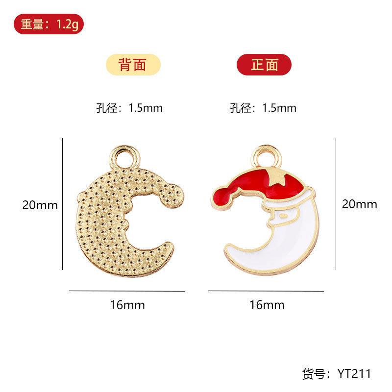 YT zinc alloy oil dripping small pendant, bracelet pendant, Christmas zinc alloy small size pendant