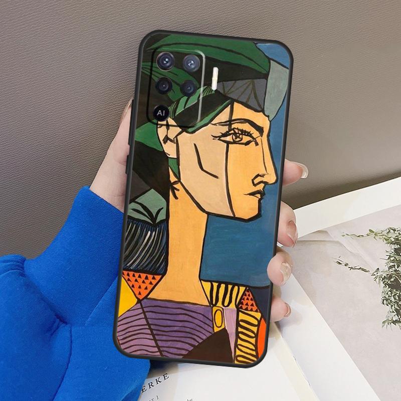 Painting Picasso Abstract Art Case For Oppo A94 A74 A54 A80 A60 A40 A18 A38 A58 A78 A98 A96 A76 A16 A15 A17 A57 A77 A5 Pro