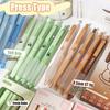 5PCS/Set Press Type Pocket Pen Soft Grip Ballpoint Pen High Quality Gel Pen  Gift