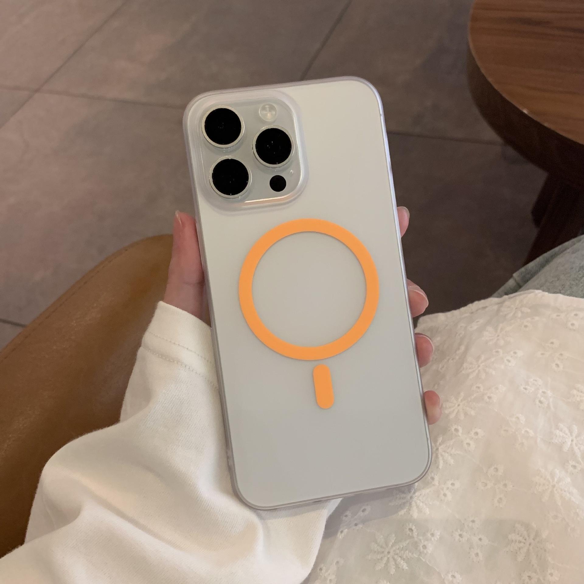 

Подходит для светящегося чехла для мобильного телефона Apple 15, Ледяной туман, Сильная магнитная адсорбция, Матовое ощущение кожи iPhone 14 Promax, Защитный чехол 13 Apple 15