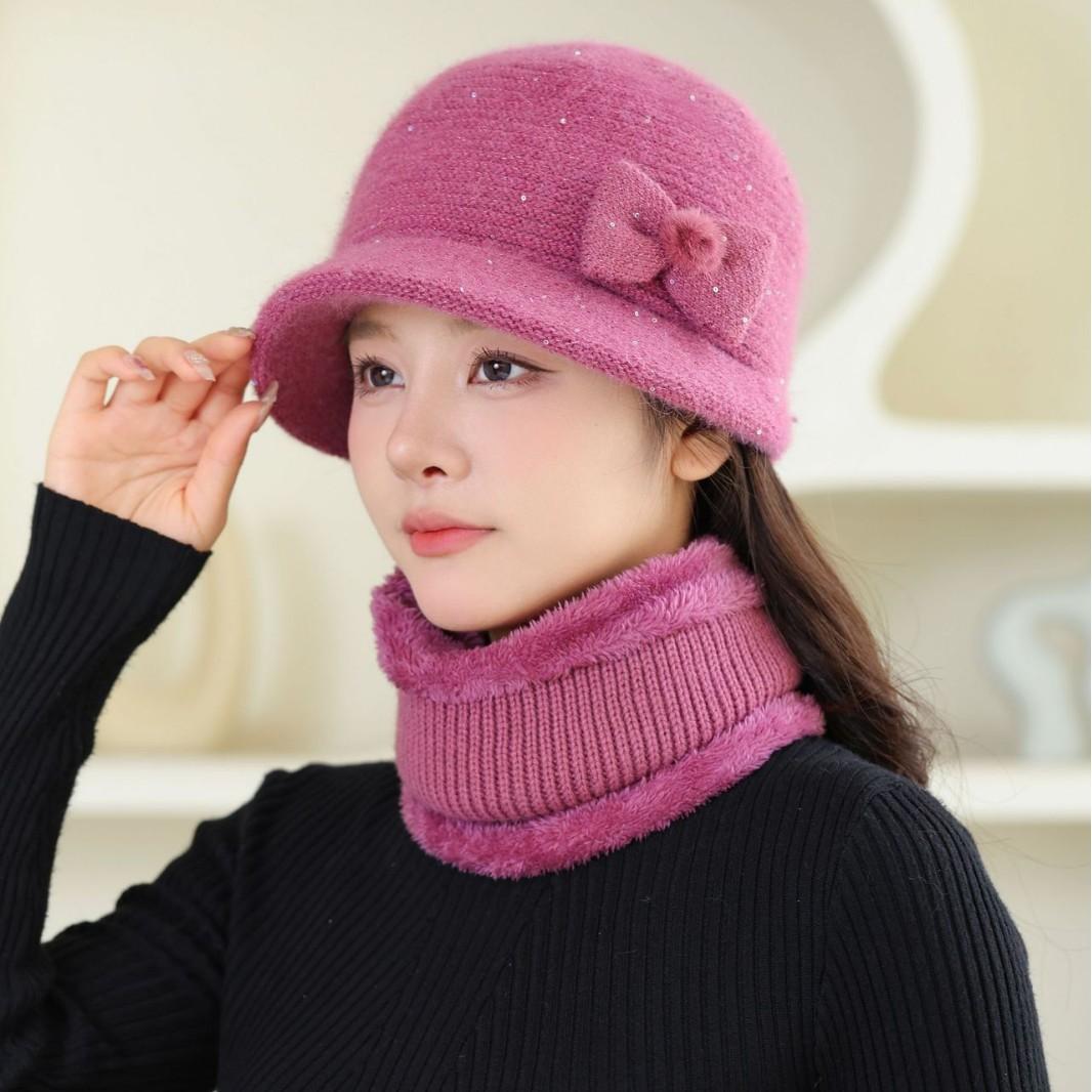 

Новая осенне-зимняя шляпа для пожилых мужчин для женщин вязаная универсальная теплая корейская версия из кроличьего пуха утолщенная плюшевая нить шляпа-горшок бабушкин стиль average size