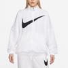 Nike Logo Print Windbreaker Loose Stand Collar Jacket Women Outerwear White DX5865-100
