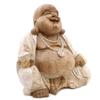 Buddha-Statue Happy Weißwaschung Suar-Holz 50 cm