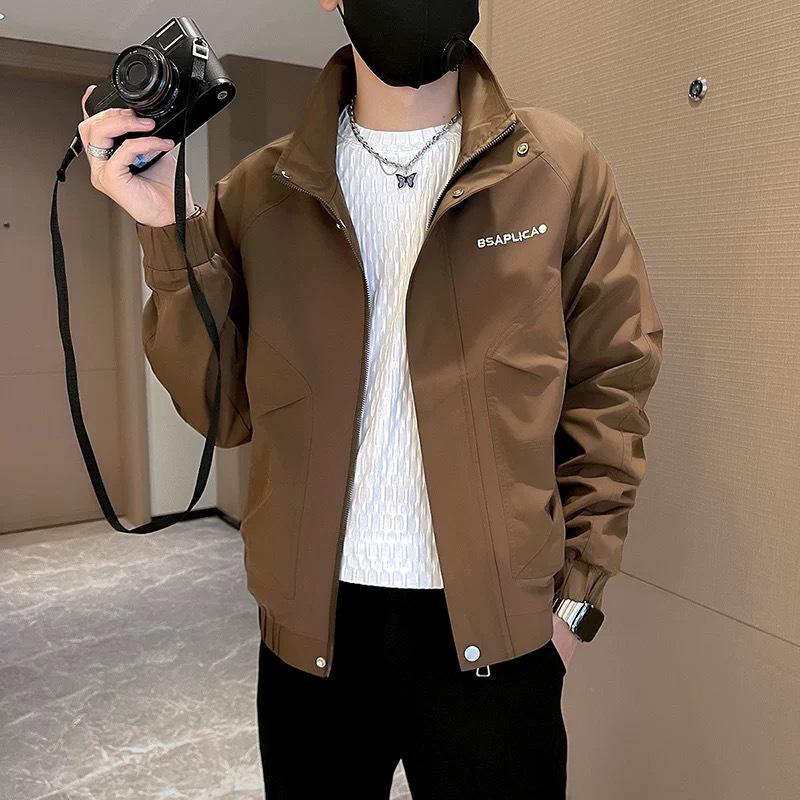 

Men s Fashionable Embroidered Double-Layer Jacket - Spring & Autumn 2025 Collection M