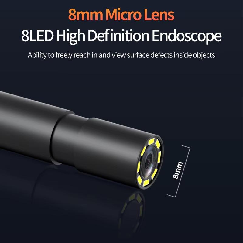 4.3 Inch 1-15m 8mm IP67 200w Industrial Endoscope Camera Waterproof Pipeline Borescope Pixel HD Pipe Inspection Camera