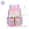 1pc New Cute Princess Style Little Rabbit Doll Backpack With Colorful Sequins, Primary School Girls Backpack, Cute Sweet Student Backpack