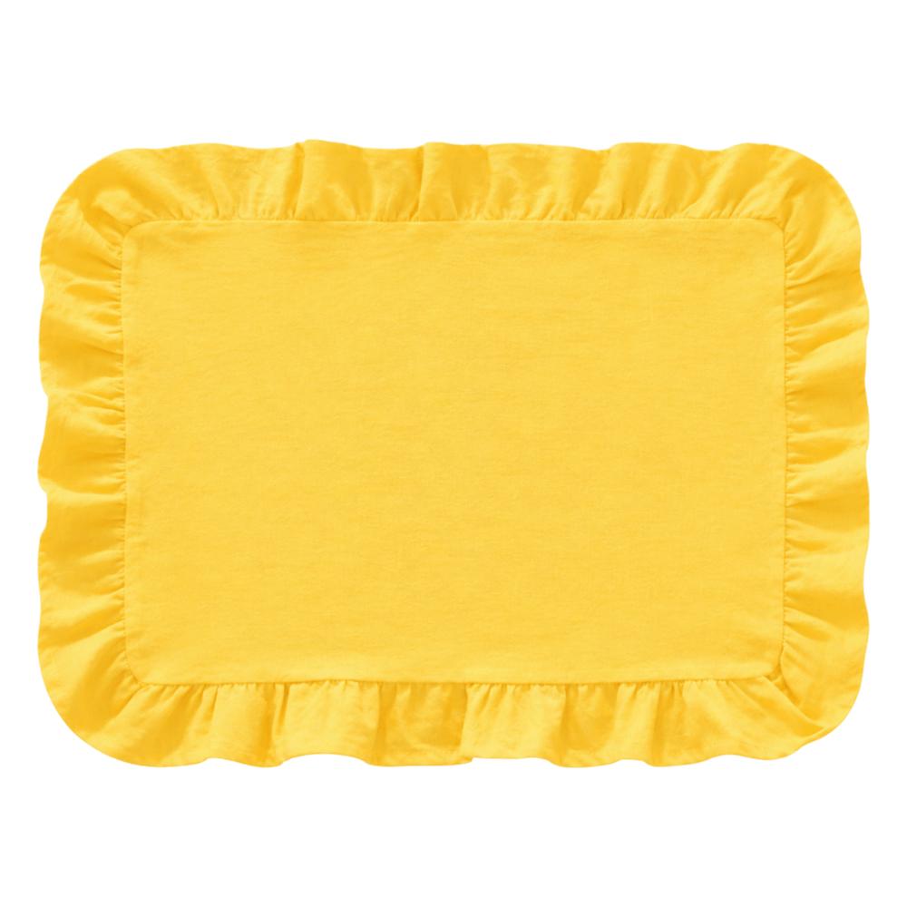 Rüschen-Wärmeisolierende Matte Streifen-Gitter Tischmatte Waschbarer Untersetzer Frühstück