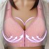 Wireless Front Closure Bra with Adjustable Hooks Seamless Support Full Coverage Soft Fabric Comfort Underwear for Everyday Wear