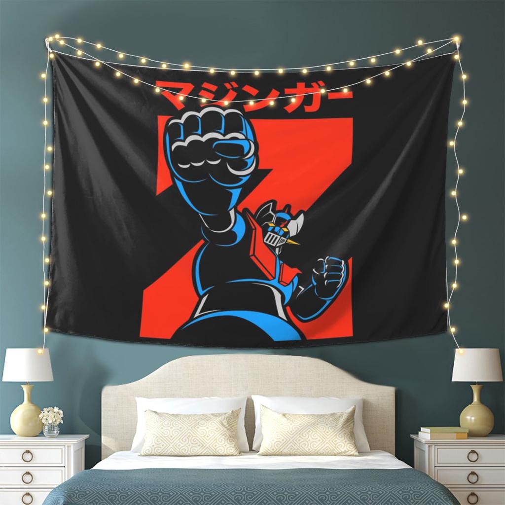 Mazinger Z Goldorak Actarus Grendizer Mask Tapestry Wall Hanging Aesthetic Home Decoration Tapestries for Dorm Room