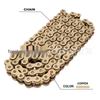 Qorlun Sur-Ron S/X Qingfeng Upgrade Iron Gold O-ring Bicycle Chain, Available In 112 or 120 Links