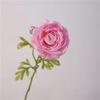 Artificial Flowers Real Touch Latex Dew Lotus Branch Simulation Wine Red Buttercup Peony Home Balcony Decoration Green Plants