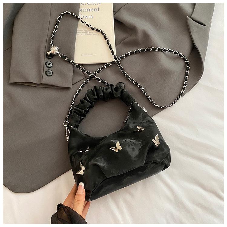 Summer Trend Small Bag Women's 2025 New Fashion Versatile Crossbody Bag One Shoulder Underarm Folds Portable Dumpling Bag