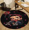 Sexy Doll Pattern Round Rug, Indoor/Outdoor Mat, for Picnic, Gameroom, Bedroom, Office, Living Room, Home Decor Carpet, Birthday Gift