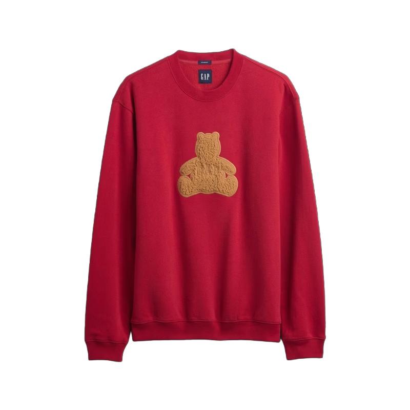 Gap Unisex 2025 Winter Bear Logo Fleece Crewneck Sweatshirt
