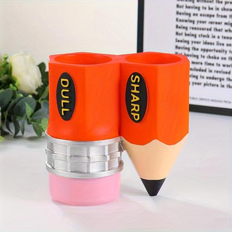 

1 шт. Полимерная подставка для ручек в качестве подарка к школе для украшения рабочего стола, подходит для хранения карандашей на рабочем столе оранжевый