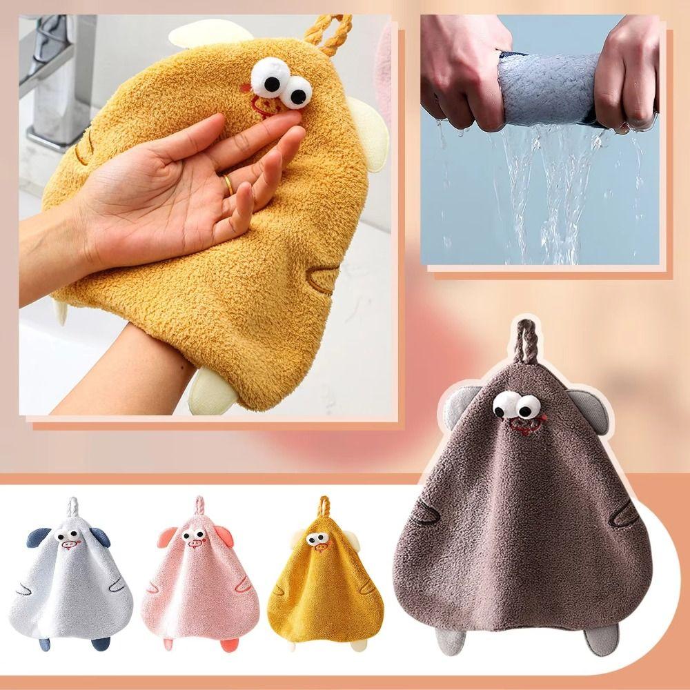 2Pcs Microfiber Korean Pig Dishcloth Cute Children's Handkerchief Pig Wiping Towel Bedroom