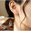 VENTFILLE 925 Sterling Silver Aquamarine Water Droplet Earring for Women Ear Eardrops Versatile Daily Jewelry Gift Dropshipping
