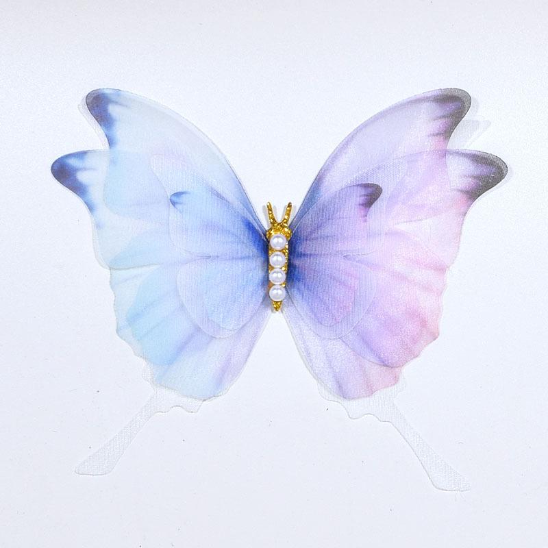 3D Gauze Pearl Butterfly Hair Clip for DIY Ancient Style Accessories