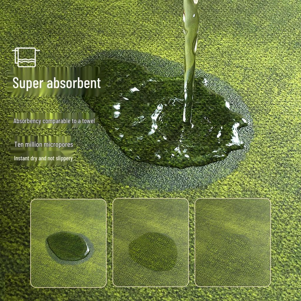 Non-Slip Diatomaceous Earth Toilet Mat - Absorbent & Anti-Fall Bathroom Carpet