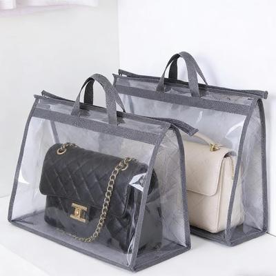 Luxuriöse Transparente Staubdichte Aufbewahrungstasche für Handtaschen, Wasserdichte Reißverschlusstasche für Kleiderschrank, Reise-Kulturbeutel Kosmetik-Organizer