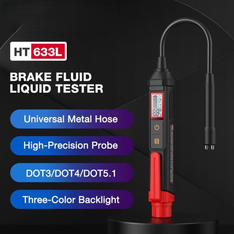 Digital Brake Fluid Tester Auto Car Brake Oil Moisture Detector Tester For Dot3/Dot4/Dot5.1 With Backlight Flexible Probe