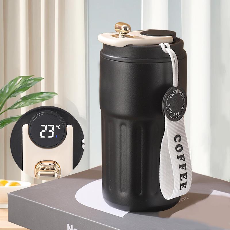 Thermos Cup 316 Stainless Steel Temperature Display Coffee Cup Portable Vacuum Car Easy Cup High Value Gift Cup