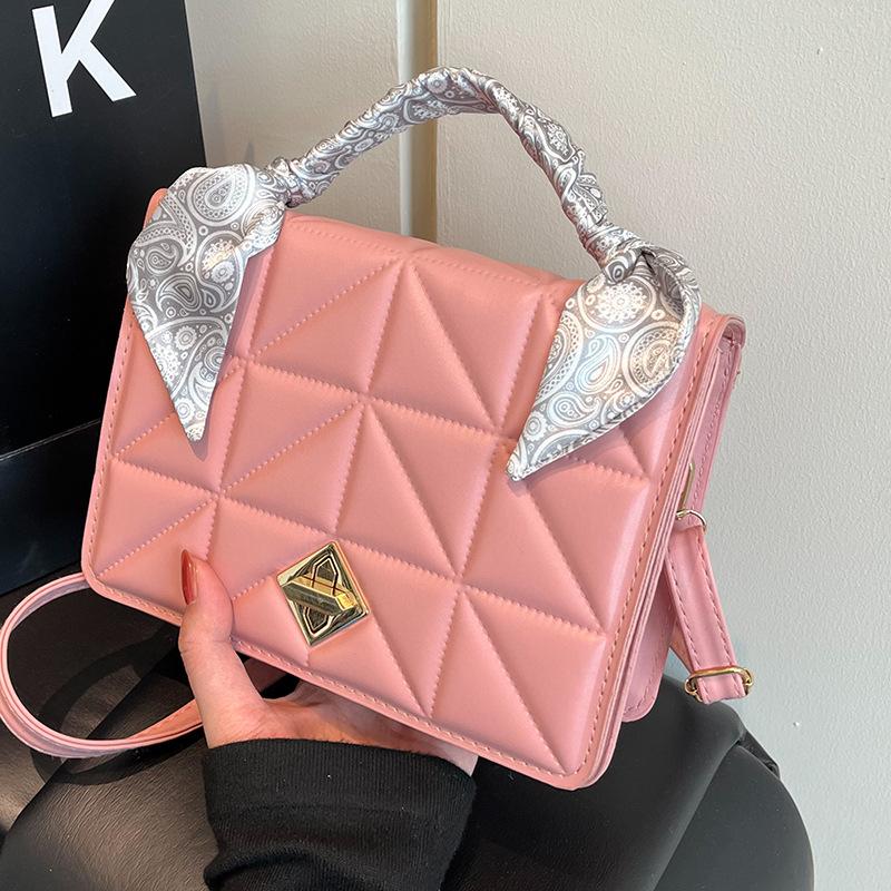 New Style and Fashionable Design One-shoulder Crossbody Fashionable Solid Color Spring and Summer Small Square Bag Texture Crossbody Bag