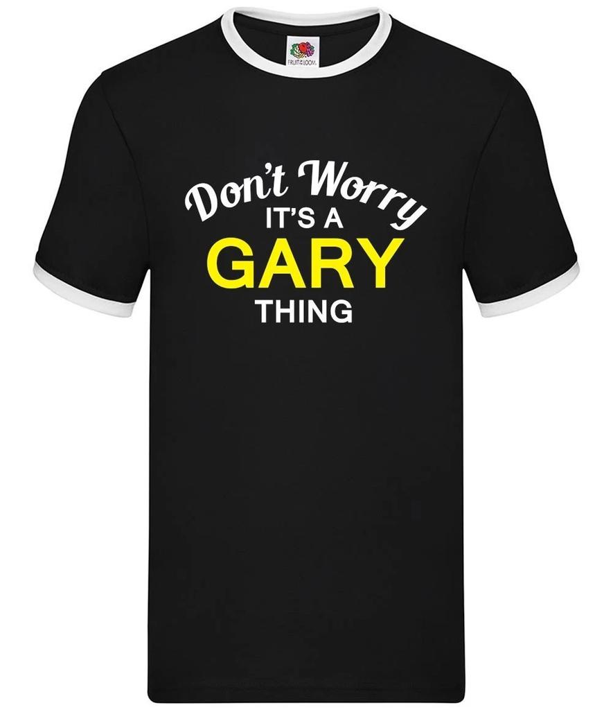 Don't Worry It's a GARY Thing - Mens Ringer - Surname Custom Name Family