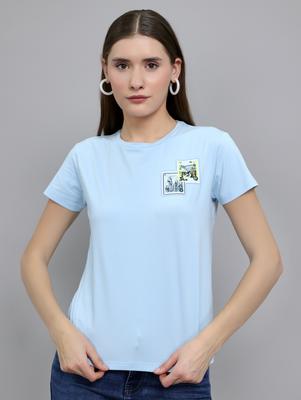 Women Regular Fit Sky Top
