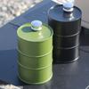 25oz 304 Stainless Steel Drum Hip Flask for Water Bottle Drums Whisky Portable Outdoor Men Gift