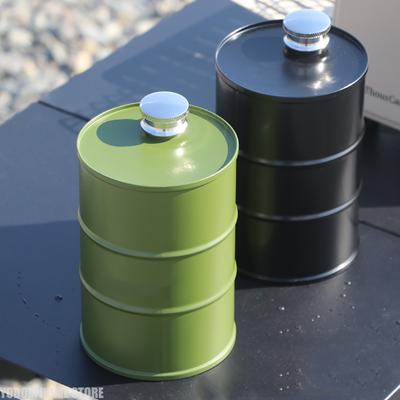 25oz 304 Stainless Steel Drum Hip Flask for Water Bottle Drums Whisky Portable Outdoor Men Gift