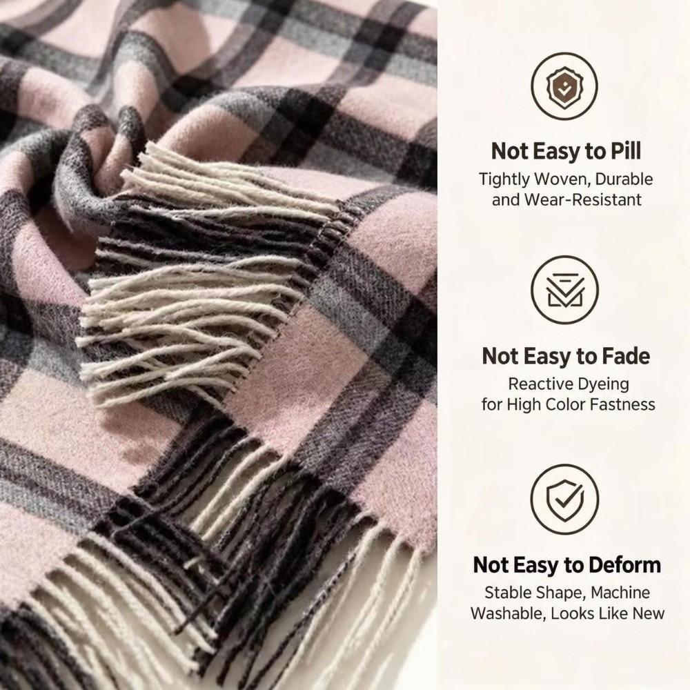 Thickened Cashmere Scarf Soft Neck Warmer Fashion Shawl Wrap  Winter
