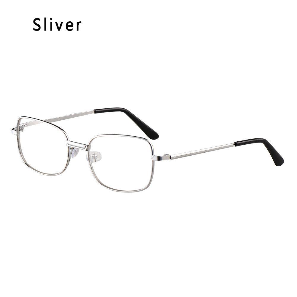 Real Glass Lens Reading Presbyopia Eyeglasses Men's Women's Square Full Glasses Frame Presbyopic Eyeglasses Anti-Scratch Diopter Eyewear +1.5 2.0 2.5