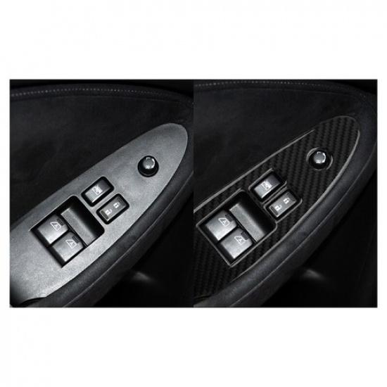 Carbon Fiber Window Lift Switch Panel Trim Sticker For Nissan 370Z 2009-