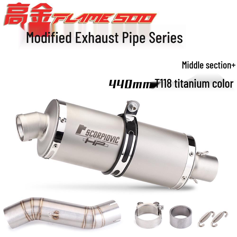 Gaokin Flame500 Exhaust 51mm Mid-Section Connector Modification