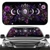 1Pcs Sun Shield Pattern Windshield Sunshade UV Rays Heat Blocker Keeps Vehicle Cool Unique Design Fit Sedans SUVs Trucks RVs